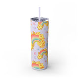 20 oz. Skinny Tumbler in Retro Rainbows