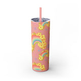 20 oz. Skinny Tumbler in Retro Rainbows