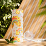 20 oz. Skinny Tumbler in Retro Rainbows