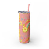 20 oz. Skinny Tumbler in Retro Rainbows