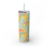 20 oz. Skinny Tumbler in Retro Rainbows