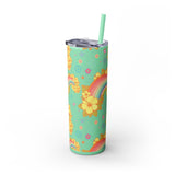 20 oz. Skinny Tumbler in Retro Rainbows