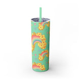 20 oz. Skinny Tumbler in Retro Rainbows