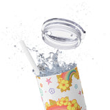 20 oz. Skinny Tumbler in Retro Rainbows