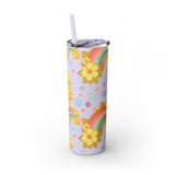 20 oz. Skinny Tumbler in Retro Rainbows