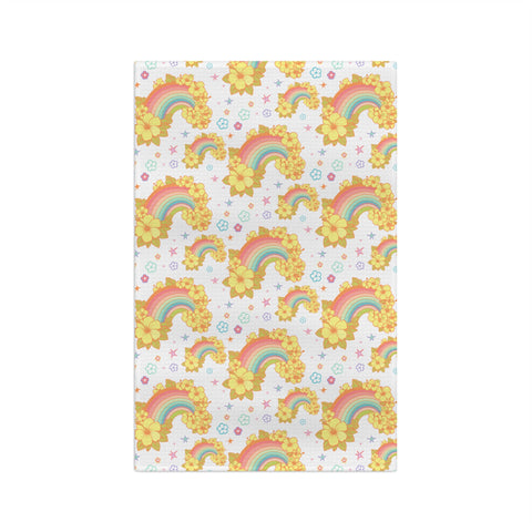 Microfiber Kitchen Towel in Retro Rainbows