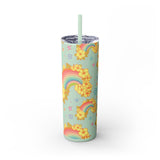 20 oz. Skinny Tumbler in Retro Rainbows