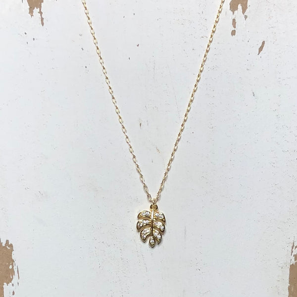 Monstera Leaf Chain Necklace